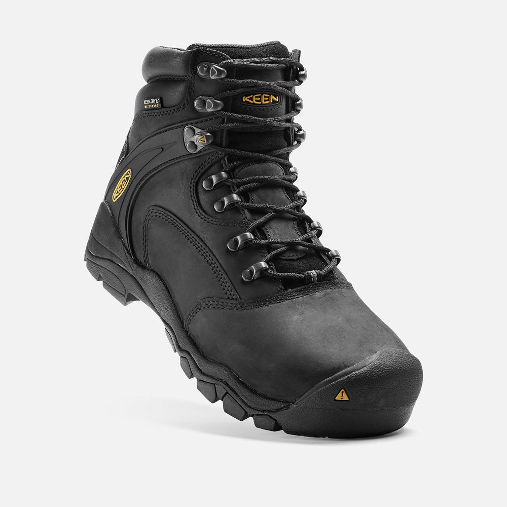 Botte de Travail Keen Homme Noir | Louisville 6\" (Steel Toe) | RNTSQ-5360